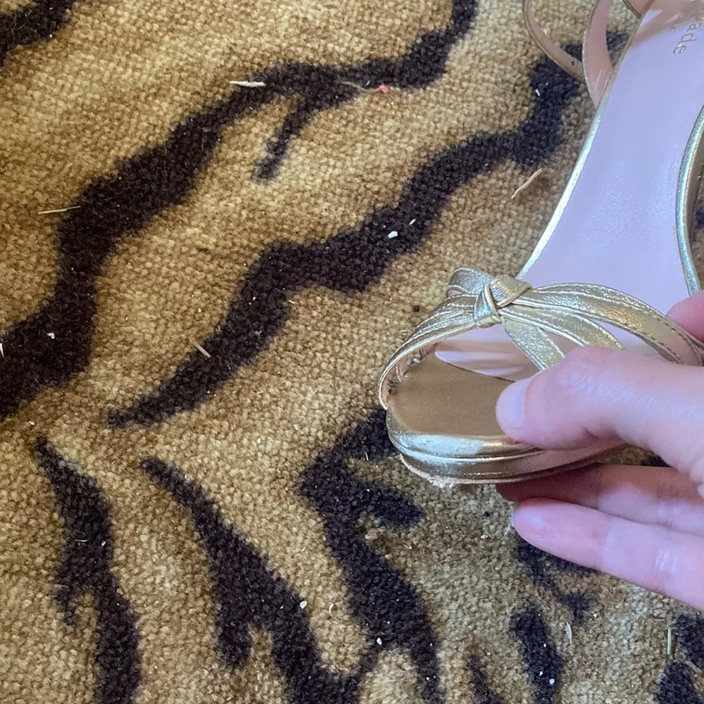 Kate Spade Elegant Gold Strappy Heels